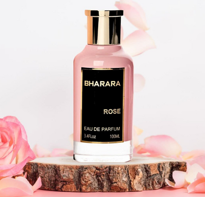 Bharara Rose Eau de Parfum 100ml | Floral Fruity Amber Long Lasting Luxury Fragrance for Women | Elegant Romantic Perfume Spray
