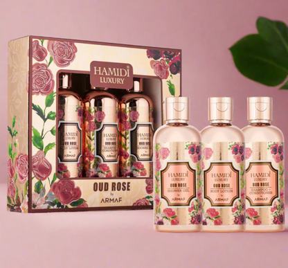 Hamidi Luxury Oud Rose by Armaf | Concentrated Perfume Oil / Eau de Parfum | Sweet Rose Oud Musky Long Lasting Unisex Arabic Fragrance