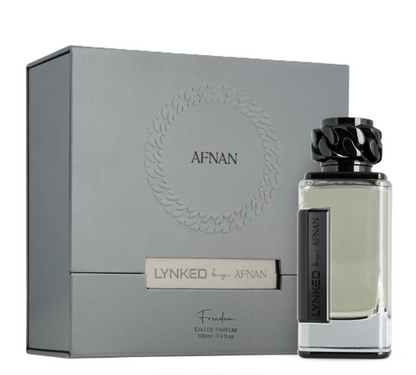 Afnan Lynked Freedom Eau de Parfum 100ml | Fresh Citrus Aromatic Woody Long Lasting Fragrance for Men | Modern Clean Masculine Perfume Spray