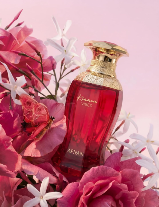 Afnan Kiaana Vibes Pour Femme Eau de Parfum 100ml | Floral Fruity Sweet Long Lasting Perfume for Women | Modern Feminine Fragrance Spray