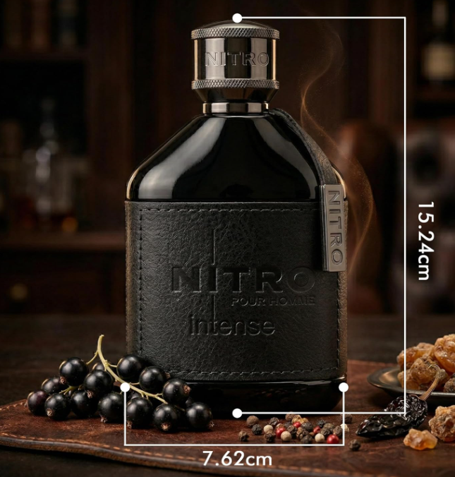 Dumont Nitro Intense Eau de Parfum 100ml / 3.4 fl oz | Spicy Oriental Woody Long Lasting Fragrance for Men | Bold Masculine Perfume Spray