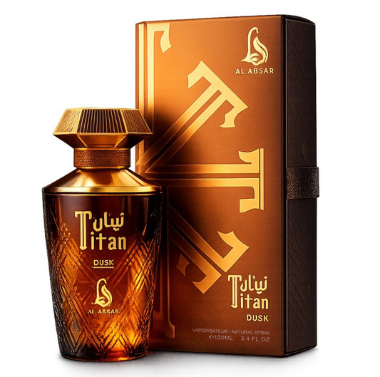 Titan Dusk by Al Absar Eau de Parfum 100ml | Bold Woody Spicy Masculine Fragrance | Long Lasting Men’s Perfume Spray