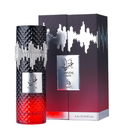 Al Absar Ghazal Silver Eau de Parfum 100ml | Fresh Woody Aromatic Men’s Fragrance | Long Lasting Masculine Perfume Spray