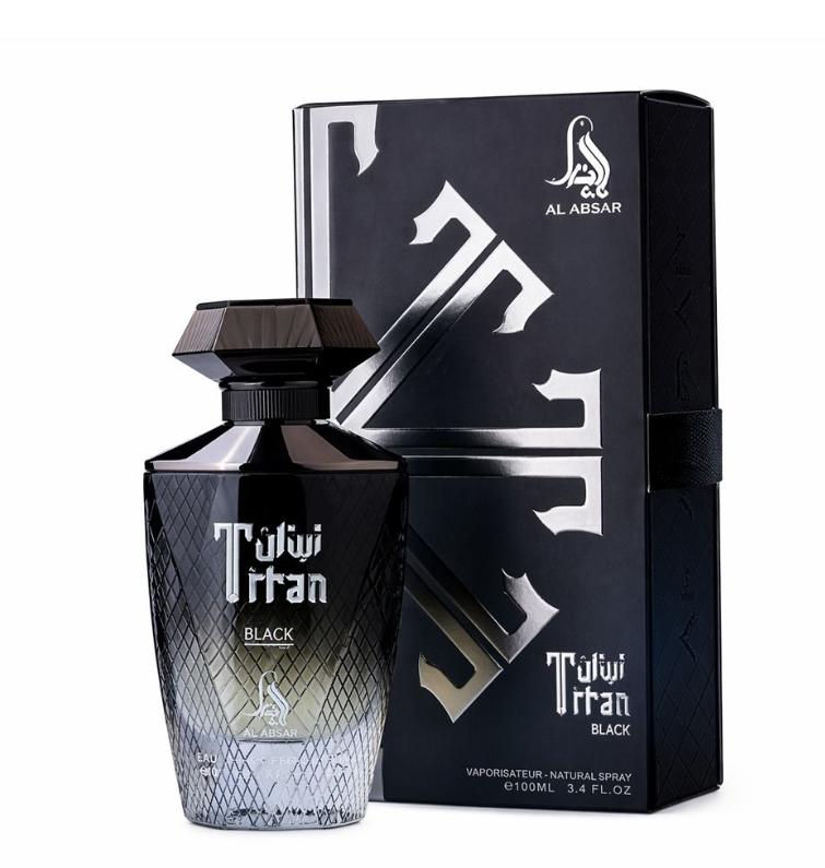 Al Absar Titan Black Eau de Parfum 100ml | Bold Dark Woody Spicy Men’s Fragrance | Long Lasting Masculine Perfume Spray