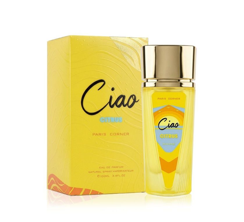 Ciao Citrus by Paris Corner Eau de Parfum 100ml | Fresh Citrus Aromatic Unisex Fragrance | Long Lasting Bright Summer Perfume Spray