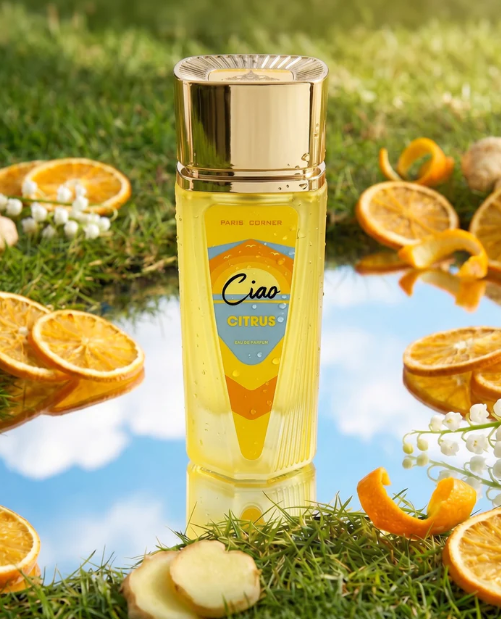 Ciao Citrus by Paris Corner Eau de Parfum 100ml | Fresh Citrus Aromatic Unisex Fragrance | Long Lasting Bright Summer Perfume Spray