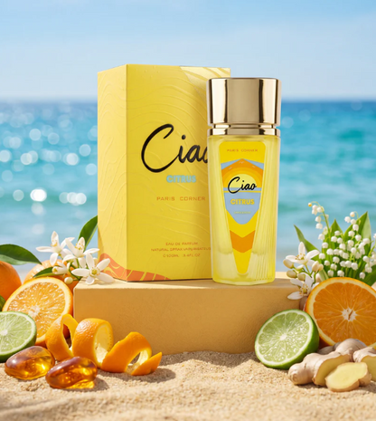 Ciao Citrus by Paris Corner Eau de Parfum 100ml | Fresh Citrus Aromatic Unisex Fragrance | Long Lasting Bright Summer Perfume Spray
