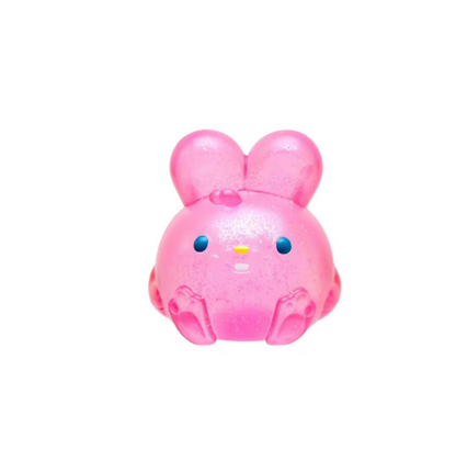 Jelly Hops Scented Bunny Squishy Fidget Toy | Soft Sensory Stress Relief Squishy for Kids & Adults | Pink Strawberry, Yellow Banana & Purple Blue