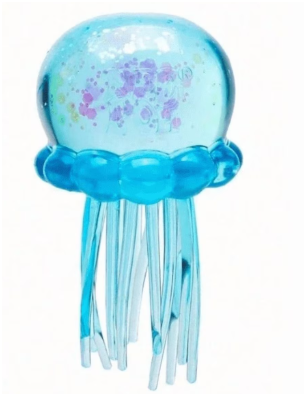 Jelly Squish Stress Ball Sensory Fidget Toy for Kids & Adults Stress Relief Squeeze Ball Pink Purple Blue