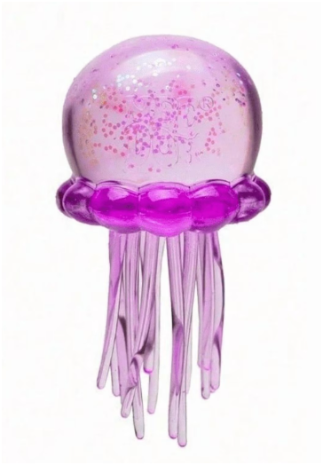 Jelly Squish Stress Ball Sensory Fidget Toy for Kids & Adults Stress Relief Squeeze Ball Pink Purple Blue