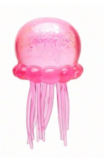 Jelly Squish Stress Ball Sensory Fidget Toy for Kids & Adults Stress Relief Squeeze Ball Pink Purple Blue