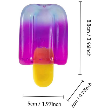 Ice Cream Squeeze Squishy Sensory Stress Relief Fidget Toy for Kids & Adults Summer Party Favor Anxiety Relief Random Color