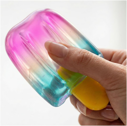 Ice Cream Squeeze Squishy Sensory Stress Relief Fidget Toy for Kids & Adults Summer Party Favor Anxiety Relief Random Color