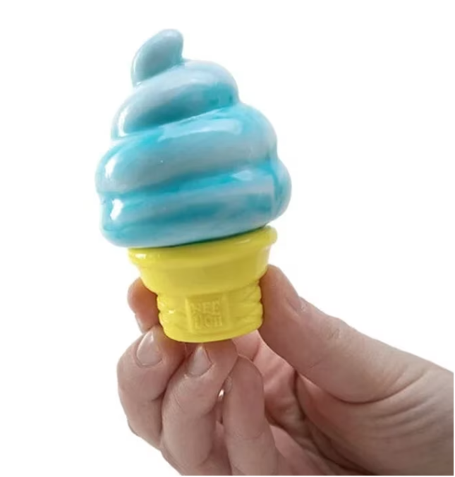 Ice Cream Cone Squishy Stress Relief Toy Sensory Fidget Squishy for Kids & Adults Soft Squeeze Anxiety Relief Random Color