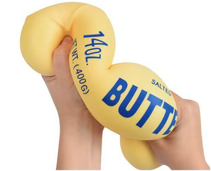 Giant Butter Squishy Toy Soft Slow Rising Rice Mochi Squeeze Fidget Toy Stress Relief Sensory Toy Kids & Adults Pink Yellow