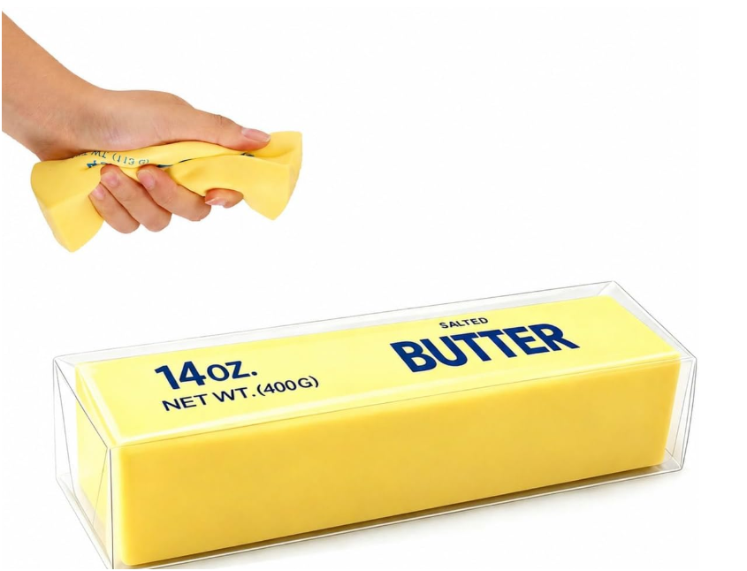 Giant Butter Squishy Toy Soft Slow Rising Rice Mochi Squeeze Fidget Toy Stress Relief Sensory Toy Kids & Adults Pink Yellow