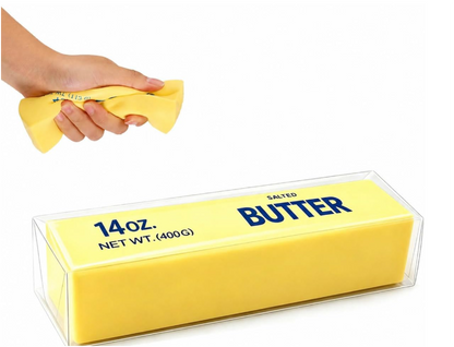 Giant Butter Squishy Toy Soft Slow Rising Rice Mochi Squeeze Fidget Toy Stress Relief Sensory Toy Kids & Adults Pink Yellow