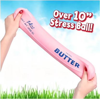 Giant Butter Squishy Toy Soft Slow Rising Rice Mochi Squeeze Fidget Toy Stress Relief Sensory Toy Kids & Adults Pink Yellow