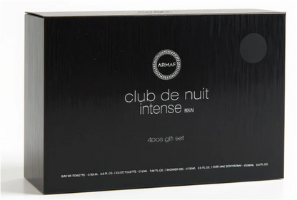 Armaf Club de Nuit Intense Man 4-Piece Gift Set | EDT 105ml + Body Spray + Shower Gel | Luxury Men's Fragrance Collection