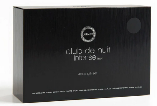 Armaf Club de Nuit Intense Man 4-Piece Gift Set | EDT 105ml + Body Spray + Shower Gel | Luxury Men's Fragrance Collection
