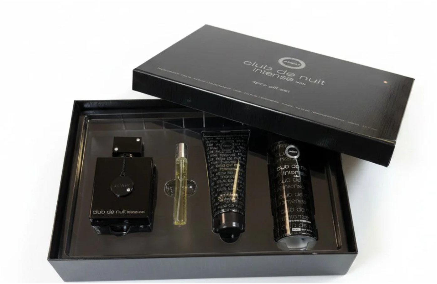 Armaf Club de Nuit Intense Man 4-Piece Gift Set | EDT 105ml + Body Spray + Shower Gel | Luxury Men's Fragrance Collection
