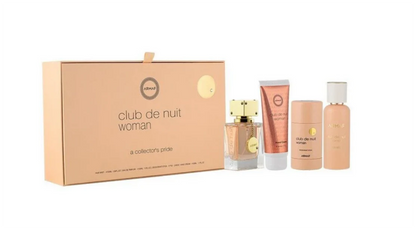 Armaf Club de Nuit Woman 4-Piece Gift Set | Eau de Parfum + Body Spray + Body Lotion + Shower Gel | Luxury Women's Fragrance Collection