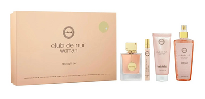 Armaf Club de Nuit Woman 4-Piece Gift Set | Eau de Parfum + Body Spray + Body Lotion + Shower Gel | Luxury Women's Fragrance Collection