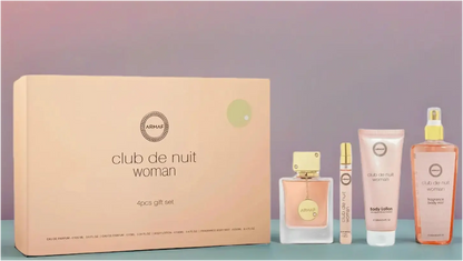 Armaf Club de Nuit Woman 4-Piece Gift Set | Eau de Parfum + Body Spray + Body Lotion + Shower Gel | Luxury Women's Fragrance Collection