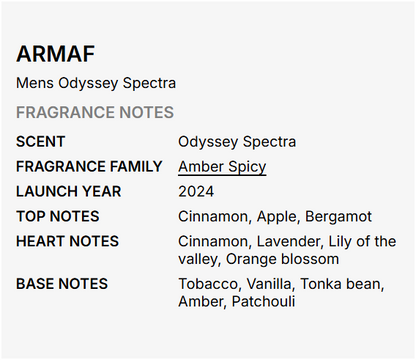 Armaf Odyssey Spectra 4-Piece Gift Set for Men | Eau de Parfum 3.4 oz + Body Lotion + Deodorant Stick + Shampoo | Luxury Men's Grooming Collection