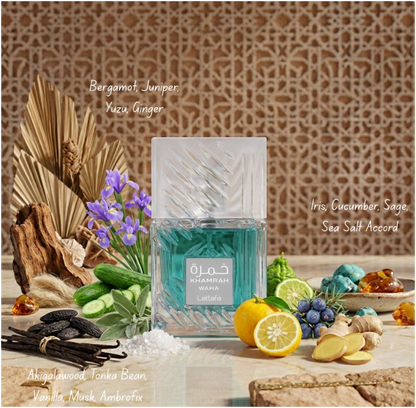Lattafa Waha Eau de Parfum 100ml | Sweet Fruity Gourmand Unisex Fragrance | Long Lasting Luxury Perfume Spray