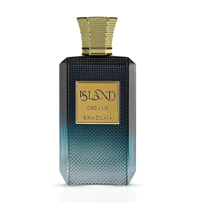 Khadlaj Island Dreams Extrait de Parfum 100ml (3.4 oz) | Tropical Fruity Floral Unisex Fragrance | Long Lasting Luxury Perfume Spray