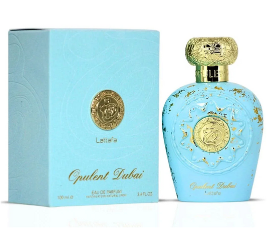 Lattafa Opulent Dubai Eau de Parfum 100ml (3.4 oz) | Luxury Oriental Woody Unisex Fragrance | Long Lasting Premium Perfume Spray