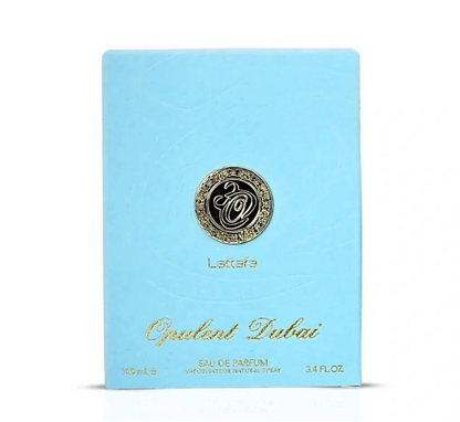 Lattafa Opulent Dubai Eau de Parfum 100ml (3.4 oz) | Luxury Oriental Woody Unisex Fragrance | Long Lasting Premium Perfume Spray