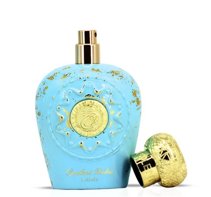 Lattafa Opulent Dubai Eau de Parfum 100ml (3.4 oz) | Luxury Oriental Woody Unisex Fragrance | Long Lasting Premium Perfume Spray