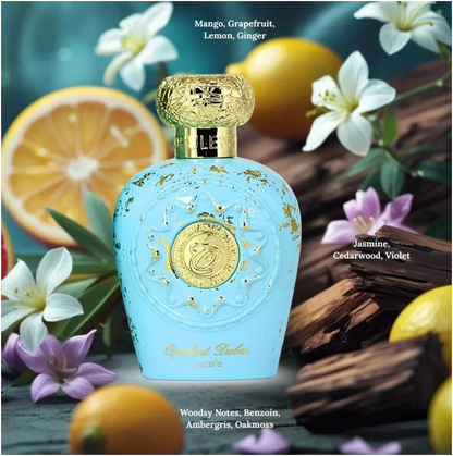 Lattafa Opulent Dubai Eau de Parfum 100ml (3.4 oz) | Luxury Oriental Woody Unisex Fragrance | Long Lasting Premium Perfume Spray