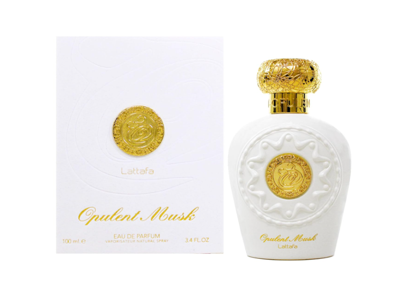 Lattafa Opulent Musk Eau de Parfum 100ml (3.4 oz) | Soft White Musk Floral Unisex Fragrance | Long Lasting Luxury Perfume Spray