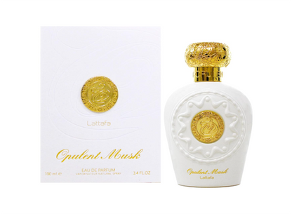 Lattafa Opulent Musk Eau de Parfum 100ml (3.4 oz) | Soft White Musk Floral Unisex Fragrance | Long Lasting Luxury Perfume Spray