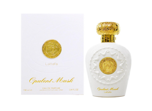 Lattafa Opulent Musk Eau de Parfum 100ml (3.4 oz) | Soft White Musk Floral Unisex Fragrance | Long Lasting Luxury Perfume Spray