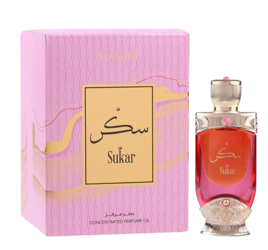 Hamidi Sukar Concentrated Perfume Oil 20ml | Sweet Gourmand Alcohol-Free Attar | Long Lasting Unisex Fragrance Oil