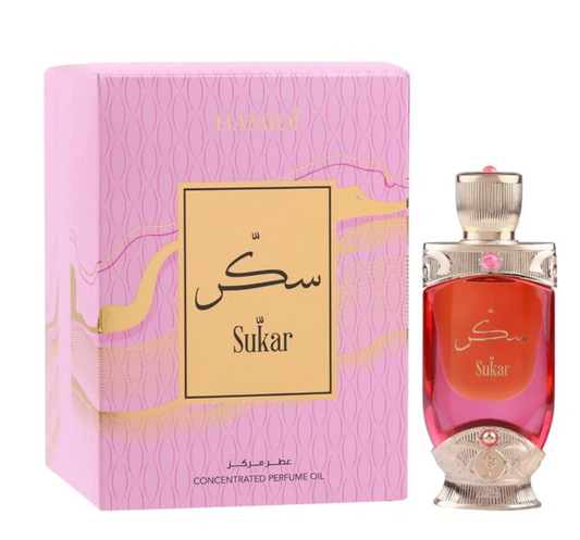 Hamidi Sukar Concentrated Perfume Oil 20ml | Sweet Gourmand Alcohol-Free Attar | Long Lasting Unisex Fragrance Oil