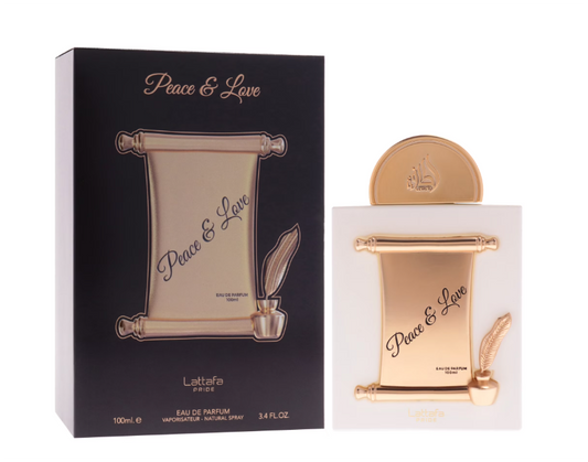 Lattafa Peace & Love Eau de Parfum 100ml | Floral Fruity Musky Unisex Fragrance | Long Lasting Elegant Perfume Spray