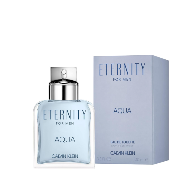 Calvin Klein Eternity Aqua for Men Eau de Toilette 100ml | Fresh Aquatic Woody Masculine Fragrance | Long Lasting Summer Cologne Spray