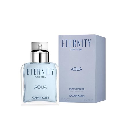 Calvin Klein Eternity Aqua for Men Eau de Toilette 100ml | Fresh Aquatic Woody Masculine Fragrance | Long Lasting Summer Cologne Spray