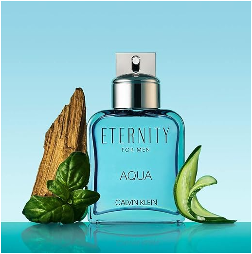 Calvin Klein Eternity Aqua for Men Eau de Toilette 100ml | Fresh Aquatic Woody Masculine Fragrance | Long Lasting Summer Cologne Spray