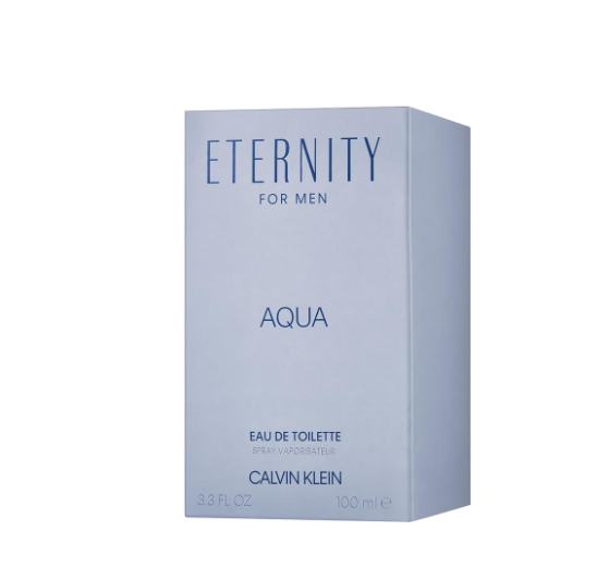 Calvin Klein Eternity Aqua for Men Eau de Toilette 100ml | Fresh Aquatic Woody Masculine Fragrance | Long Lasting Summer Cologne Spray