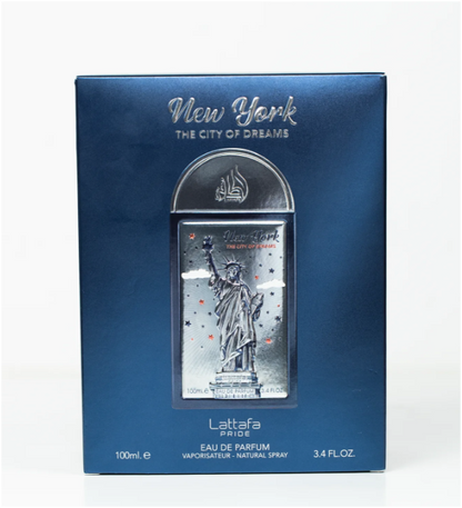 New York The City of Dreams Eau de Parfum 100ml | Fresh Woody Aromatic Unisex Fragrance | Long Lasting Perfume Spray