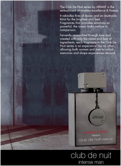 Armaf Club De Nuit Intense Man Limited Edition Parfum 105ml (3.6 oz) | Woody Fruity Men's Fragrance | Long Lasting Luxury Perfume Spray