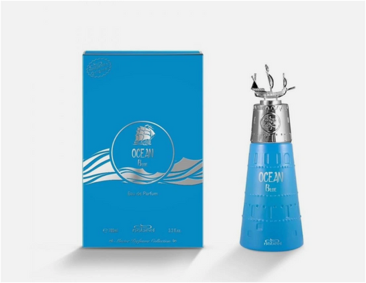 Nabeel Ocean Blue Eau de Parfum 100ml (3.4 oz) | Fresh Aquatic Woody Unisex Fragrance | Long Lasting Perfume Spray