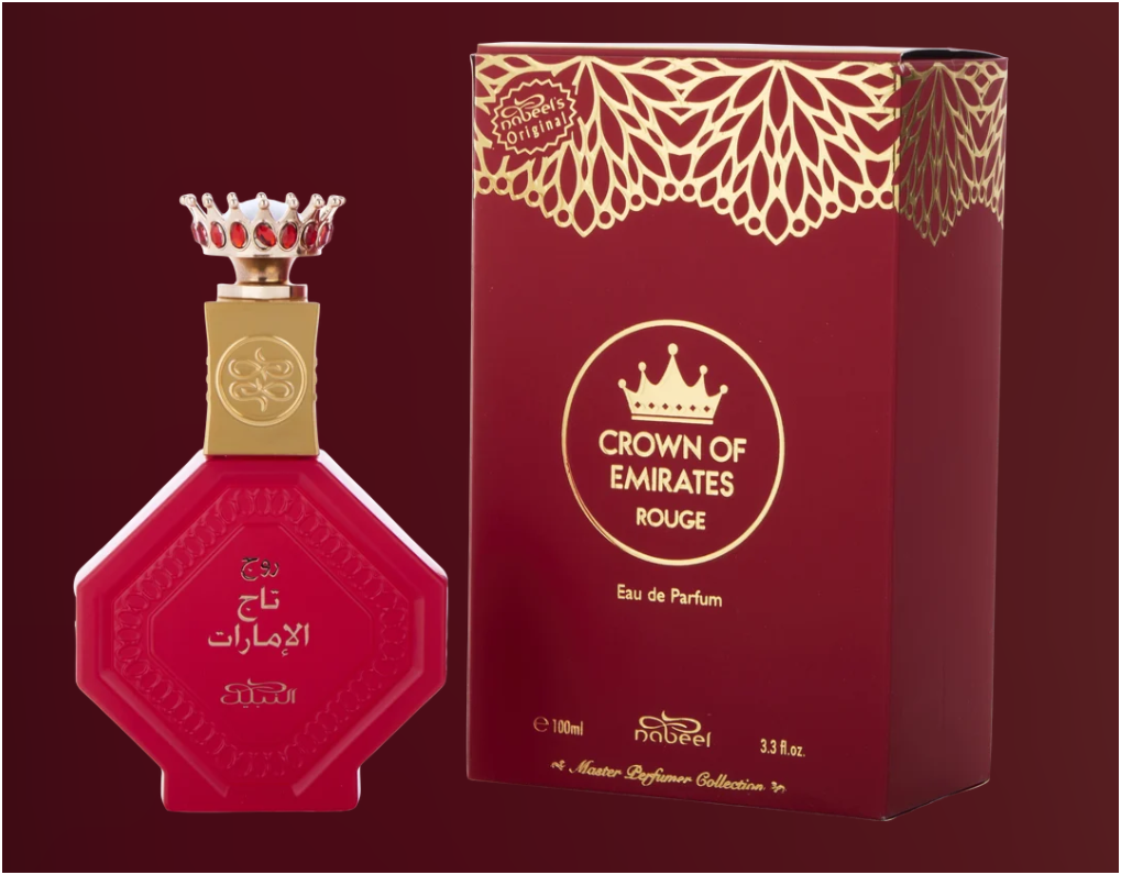 Nabeel Crown of Emirates Rouge Eau de Parfum 100ml | Luxurious Floral Fruity Oriental Unisex Fragrance | Long Lasting Premium Perfume Spray
