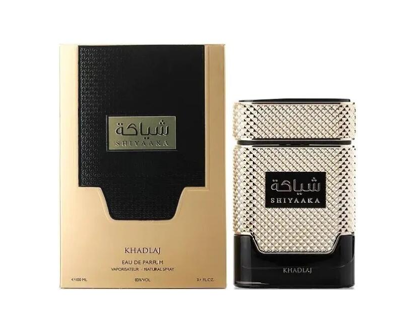 Khadlaj Shiyaaka Gold Eau de Parfum 100ml | Luxury Woody Floral Musky Unisex Fragrance | Long Lasting Perfume Spray